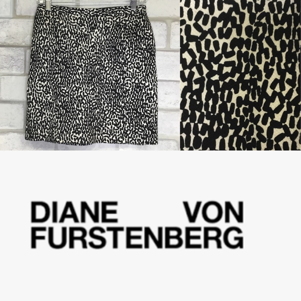 Diane Von Furstenberg black and white skirt